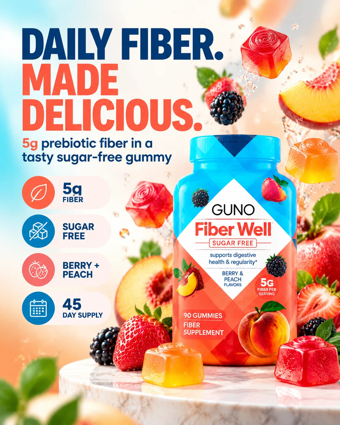 GUNO® Sugar-Free Fiber Gummies