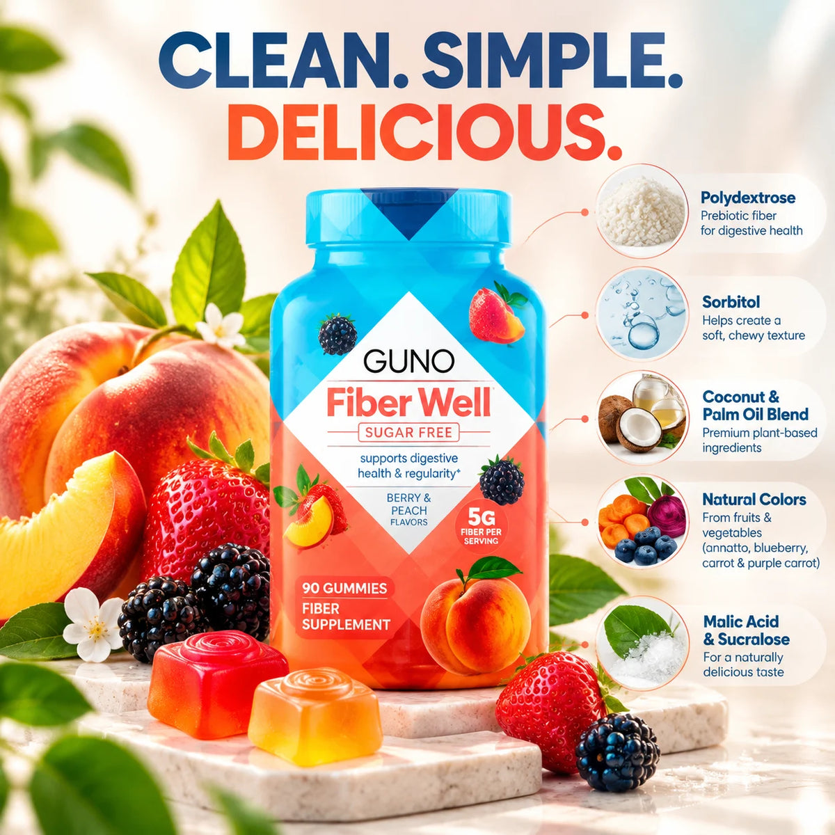 GUNO® Sugar-Free Fiber Gummies