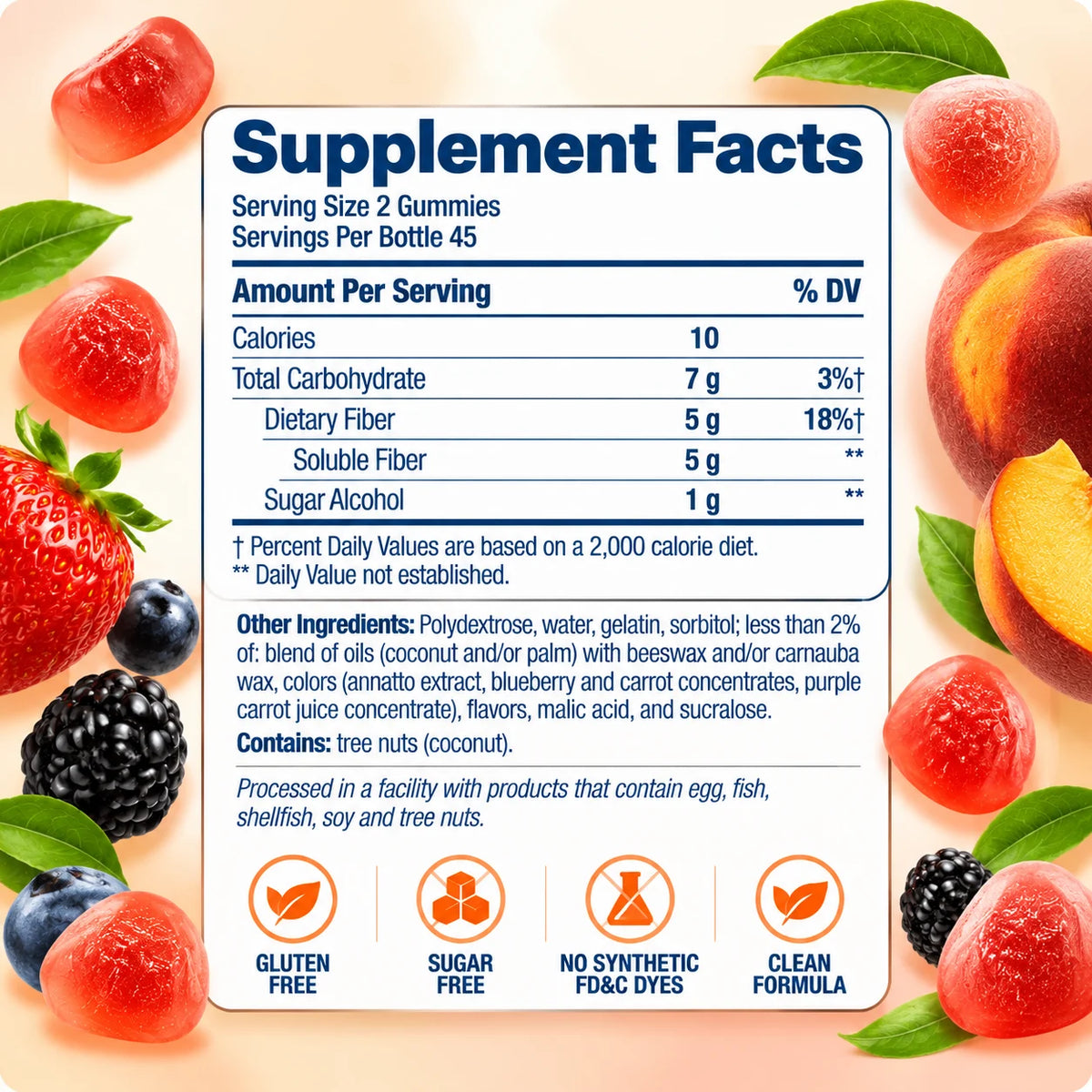 GUNO® Sugar-Free Fiber Gummies
